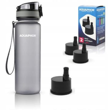 Aquaphor Boca za filtriranje Aquaphor City 500 ml + 3 filtera, siva