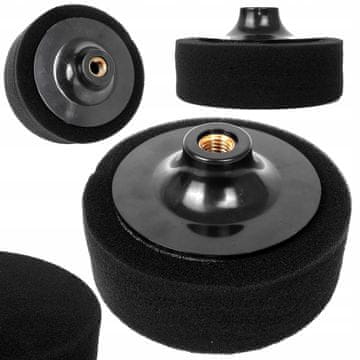 Meka spužva za poliranje 125 mm M14 crni disk za poliranje Falon-Tech