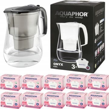 Aquaphor Džban za filtriranje vode Aquaphor Onyx 2,8 l + 10 uložaka, crni