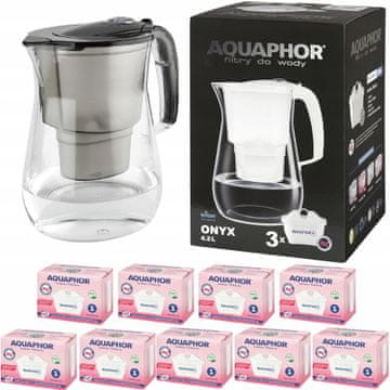 Aquaphor Džban za filtriranje vode Aquaphor Onyx 4,2 l + 9 uložaka, crni