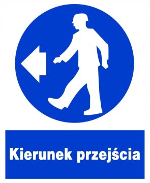 ZNO-35 ZNAK Zdravstvena i sigurnosna ploča - SMJER PROLAZA