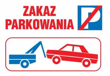 ZI-20 - ZNAK - Zabranjeno parkiranje - crtež za vuču