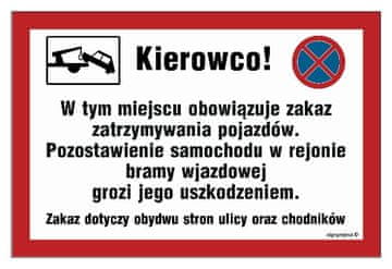 ND008 Vozaču, zabranjeno je zaustavljanje na ovom mjestu.