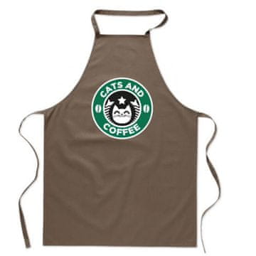 PREGAČA S PRINTOM za kuhinju MAČKE I KAVA kava mačke STARBUCKS