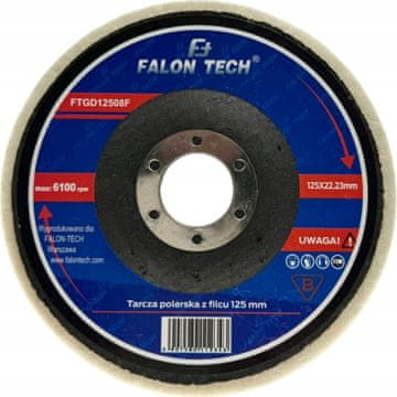 FALON-TECH POLIRNI DISK OD FILTA 125 FILT ZA POLIRANJE METALA I ČELIKA