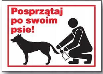 ZI-56 - PLOČA S NATPISOM - počistite za svojim psom