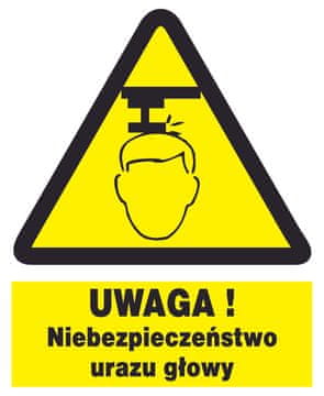 ZOO-14 - UPOZORENJE: Opasnost od ozljede glave - ZNAK