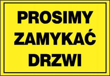 ZI-35 - PLOČA S NATPISOM - MOLIMO ZATVORITE VRATA 17X25