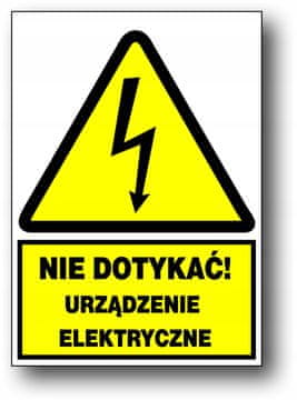 ZEO/A-1 električni znak - NE DIRAJTE UREĐAJ
