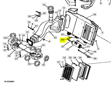 John Deere O-prsten ventila cilindra 5045E John Deere R10093