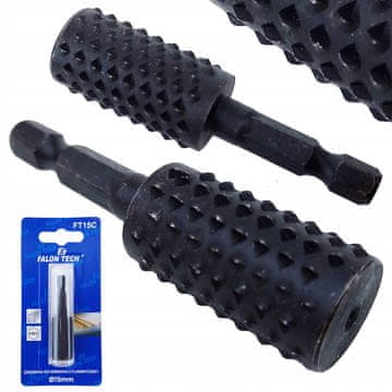 FALON-TECH Cilindrična turpija za drvo, gruba, 15 mm HEX Falon-Tech
