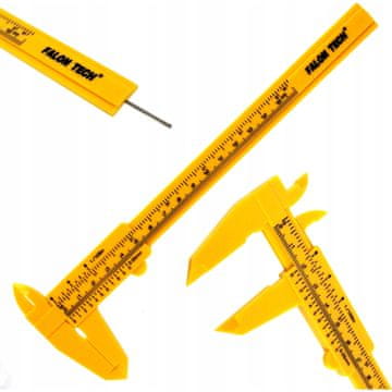 FALON-TECH Pomično mjerilo s nonijem, tradicionalno, 150 mm, plastično