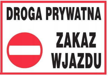 ZI-43 znak PRIVATNA CESTA ZABRANJEN ULAZ
