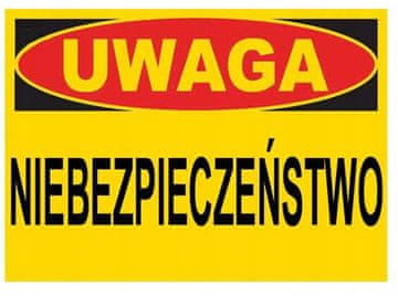 BTO-25 - ZNAK - PLOČA UPOZORENJE opasnost