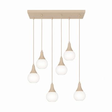 GH Viseća lampa 6xE27 Lacrim Latte