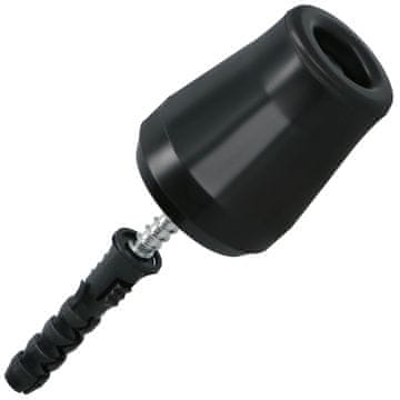 Ograničnik odbojnik stoper za vrata, gumeni, crni, 62 mm