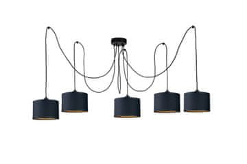 GH Viseća lampa 5xE27 FLOW CRNA DUGA