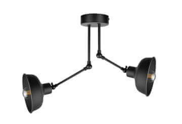 GH Stropna lampa 2xE27 HERMES CRNA