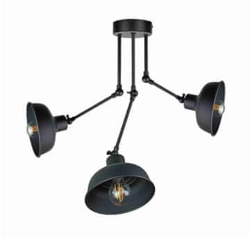 GH Stropna lampa 3xE27 HERMES CRNA