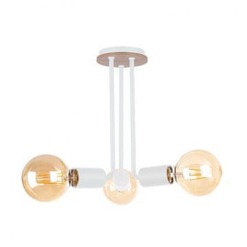 GH Stropna lampa 3xE27 VENNA WOOD BIJELA