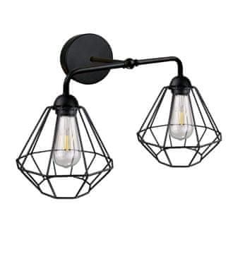 GH Zidna lampa 2xE27 FOSKAL CRNA