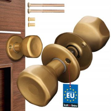 Okrugla aluminijska kvaka za vrata, zlatna