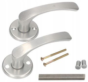 Klamka od aluminiowych drzwi, srebrna