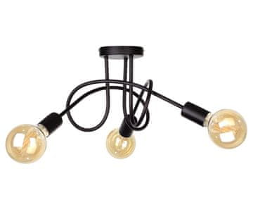 GH Stropna lampa 3xE27 RUMBA CRNA