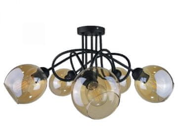 GH Stropna lampa 5xE27 VENUS CRNA