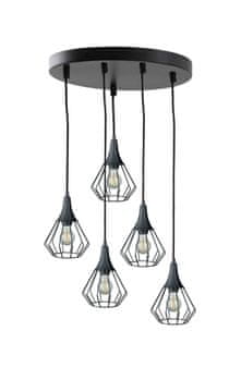 GH Viseća lampa 5xE27 SELENE CRNA