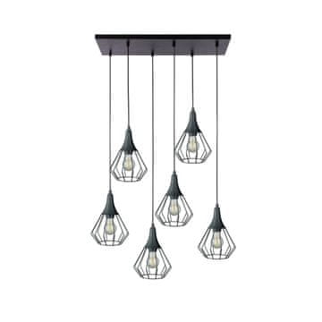 GH Viseća lampa 6xE27 SELENE CRNA
