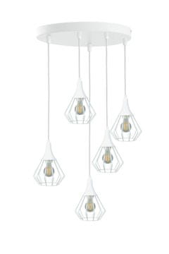 GH Viseća lampa 5xE27 SELENE BIJELA
