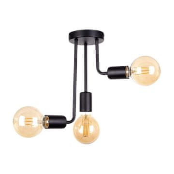 GH Stropna lampa 3xE27 MEGAN CRNA