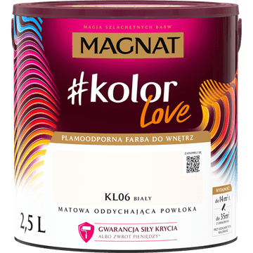 Śnieżka Magnat #kolorLove KL06 bijela 2,5L