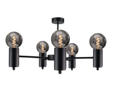 GH Stropna lampa 5xE27 ARDE CRNA