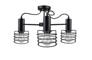 GH Stropna lampa 3xE27 RUNE CRNA