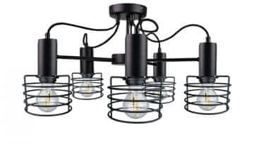GH Stropna lampa 5xE27 RUNE CRNA