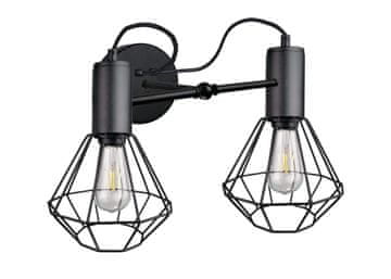 GH Zidna lampa 2xE27 LARS CRNA
