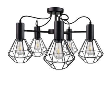 GH Stropna lampa 5xE27 LARS CRNA