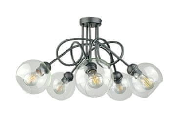 GH Stropna lampa 5xE27 EVIE CRNA