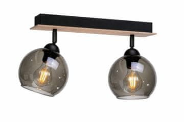GH Reflektor 2xE27 YUNO WOOD CRNO/PRIRODNO