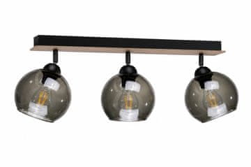GH Reflektor 3xE27 YUNO WOOD CRNO/PRIRODNO