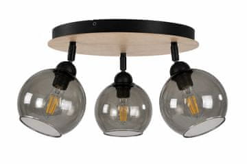 GH Reflektor 3xE27 YUNO WOOD CRNO/PRIRODNO