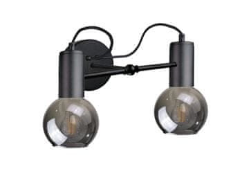 GH Zidna lampa 2xE27 LIV CRNA