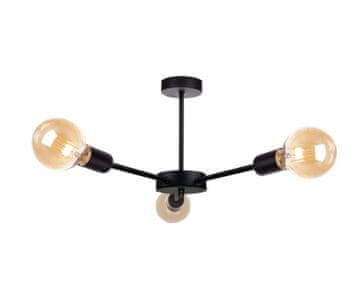 GH Stropna lampa 3xE27 SUN CRNE