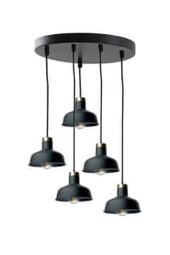 GH Viseća lampa 5xE27 HEBE CRNA