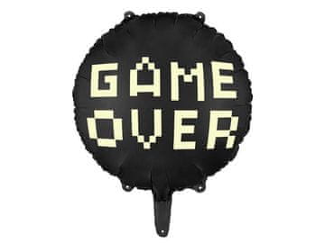 PartyDeco Folija balon s natpisom "Game Over", 46 cm