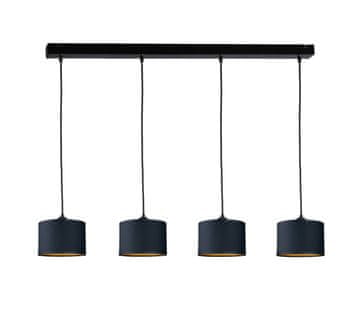 GH Viseća lampa 4xE27 FLOW CRNE