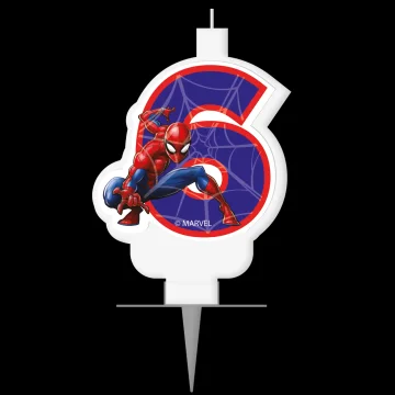 Spiderman svijeća "6" 1 kom.