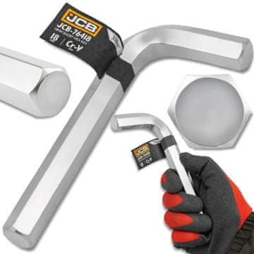 JCB imbus ključ HEX CRV 18 mm, 6-kraki L-tip